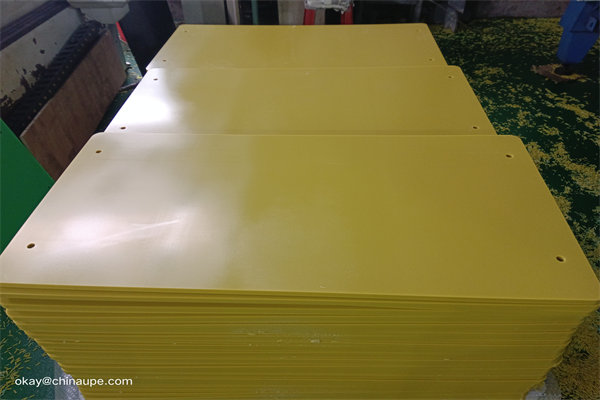 high-impact strength hdpe plastic board yellow 3/8